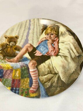 John McClelland Mother Goose Series Reco Plate “Diddle Diddle Dumpling” Vintage